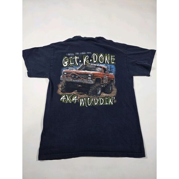 Vintage 2000s Git-R-Done 4×4 Muddin Larry The Cable Guy Shirt Medium - Picture 2 of 5